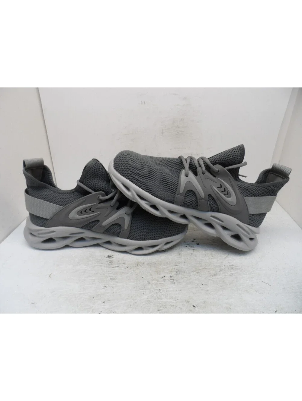 DRKA Men's Indestructible Steel Toe Safety Work Sneakers Grey Size 13M